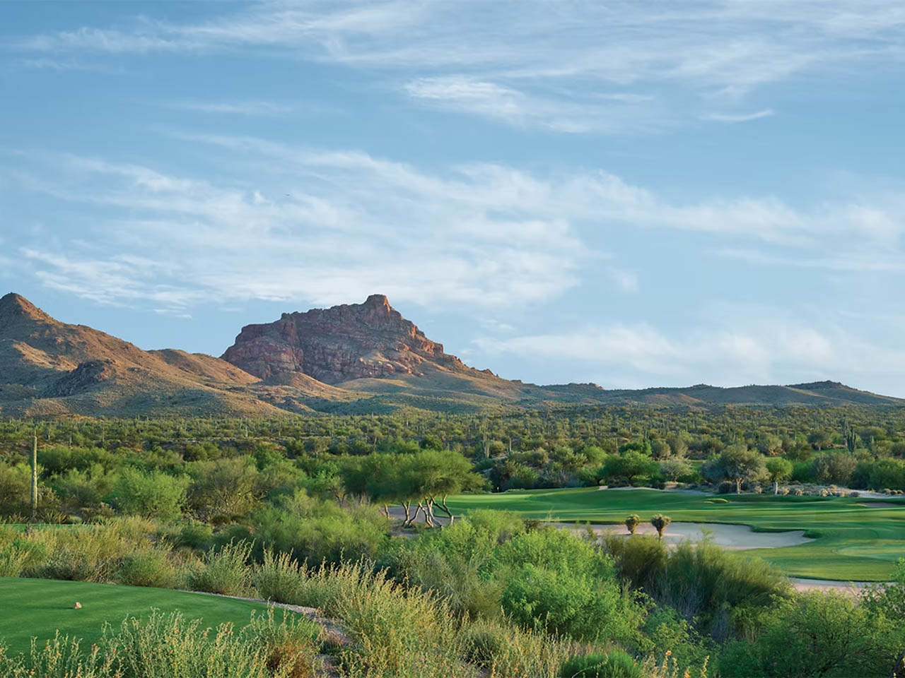 Desert golf course and mountain views at We-Ko-Pa Golf Club